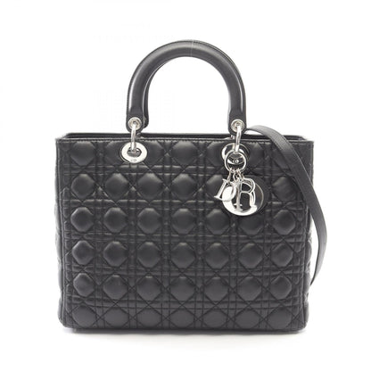 ディオール LADY DIOR レザー ハンドバッグ