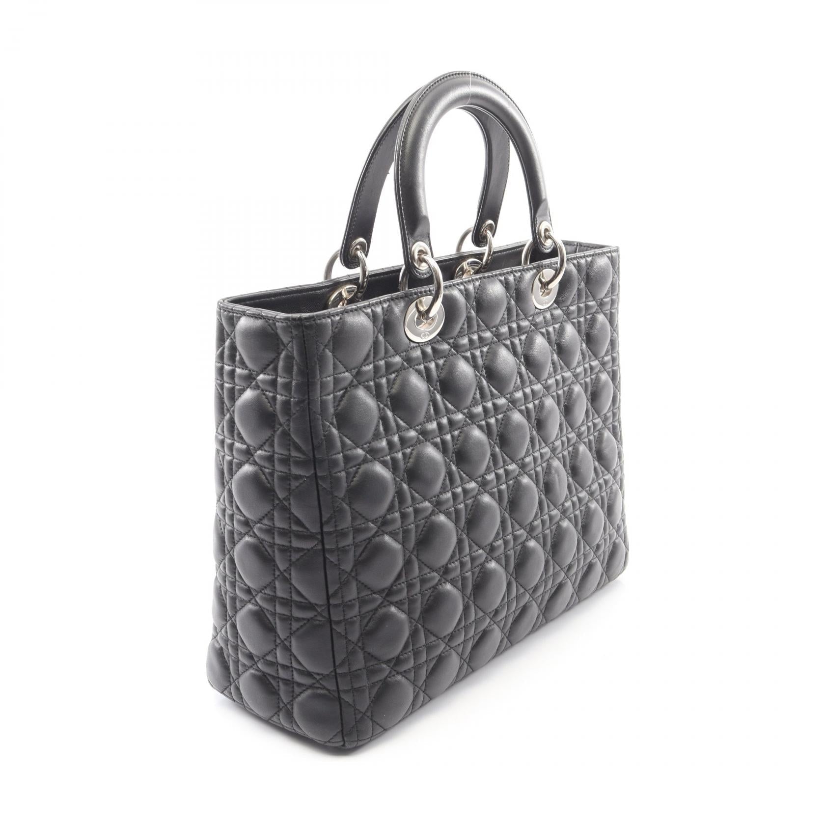 ディオール LADY DIOR レザー ハンドバッグ