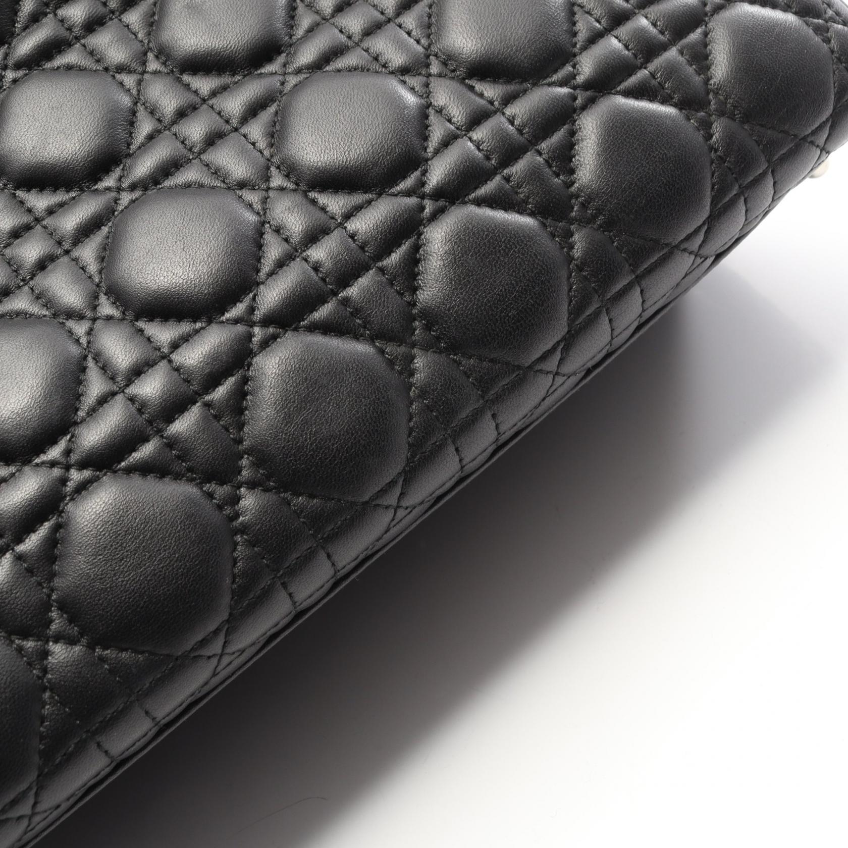 ディオール LADY DIOR レザー ハンドバッグ