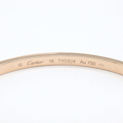カルティエ ラブ Au750ピンクゴールド ダイヤモンドブレスレット 16号