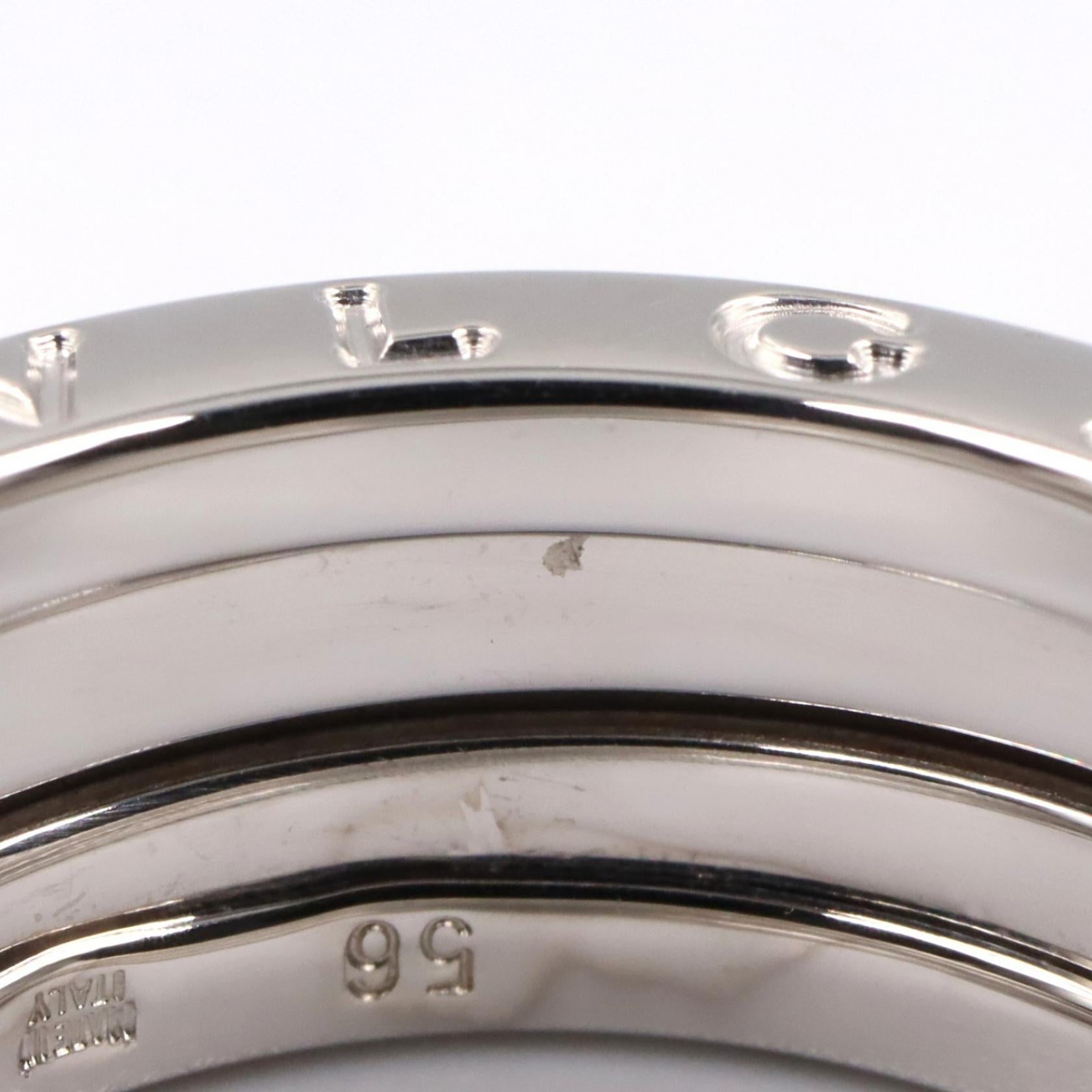 ブルガリ B-zero1 Au750ホワイトゴールドリング 15号