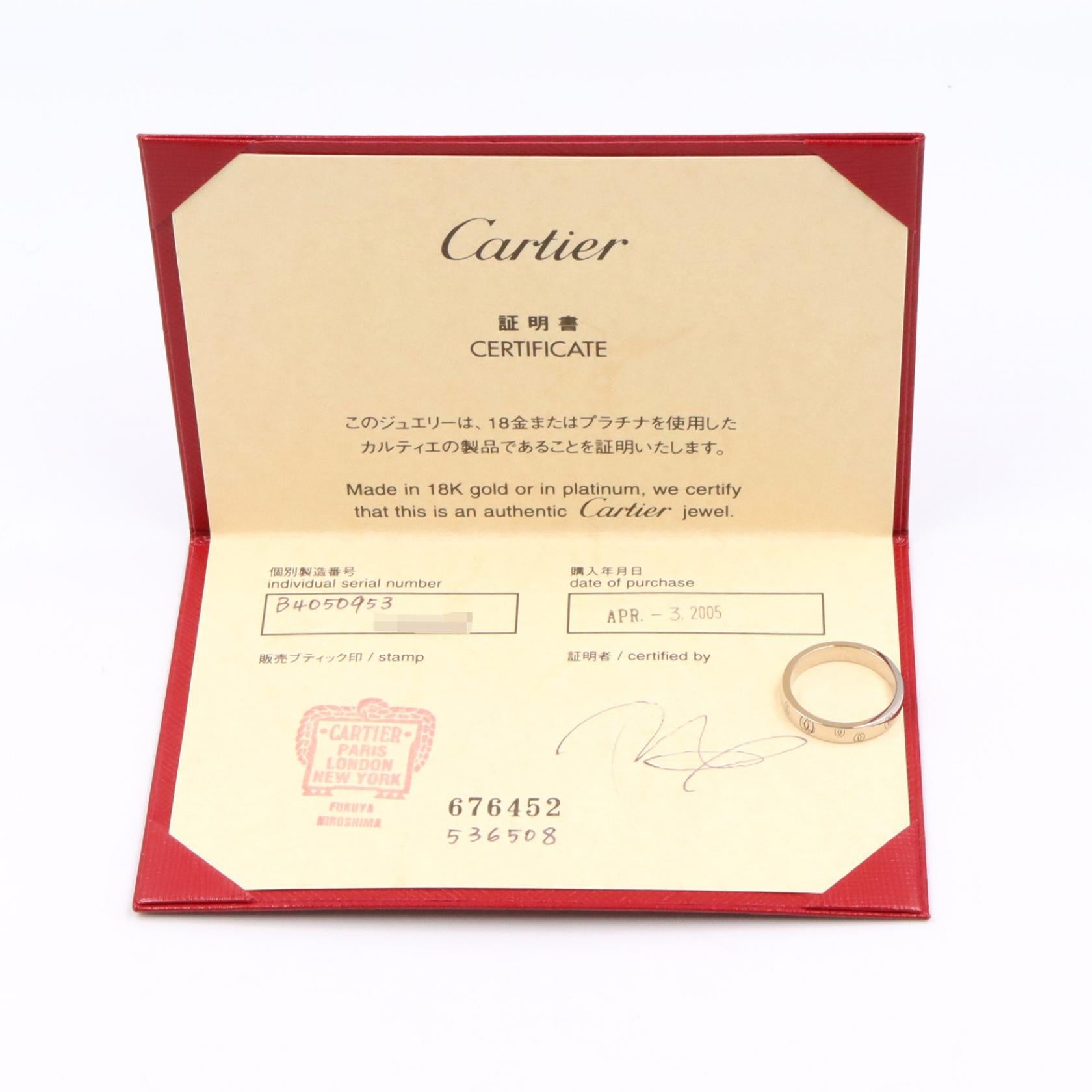 カルティエ ハッピーバースデー Au750 リング 53号