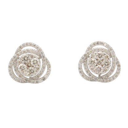 ジュエリー ダイヤモンド Au750ホワイトゴールド ピアス