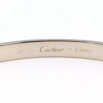 カルティエ ラブ Au750ホワイトゴールド ブレスレット 20号