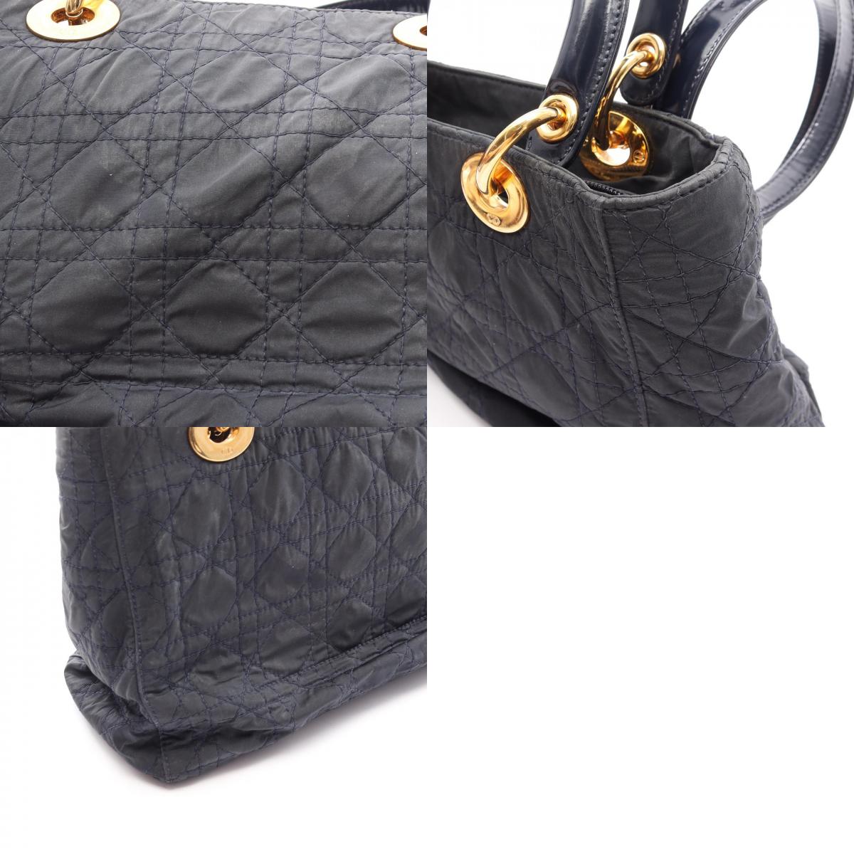 クリスチャンディオール LADY DIOR ナイロン パテントレザー 2WAYハンドバッグ