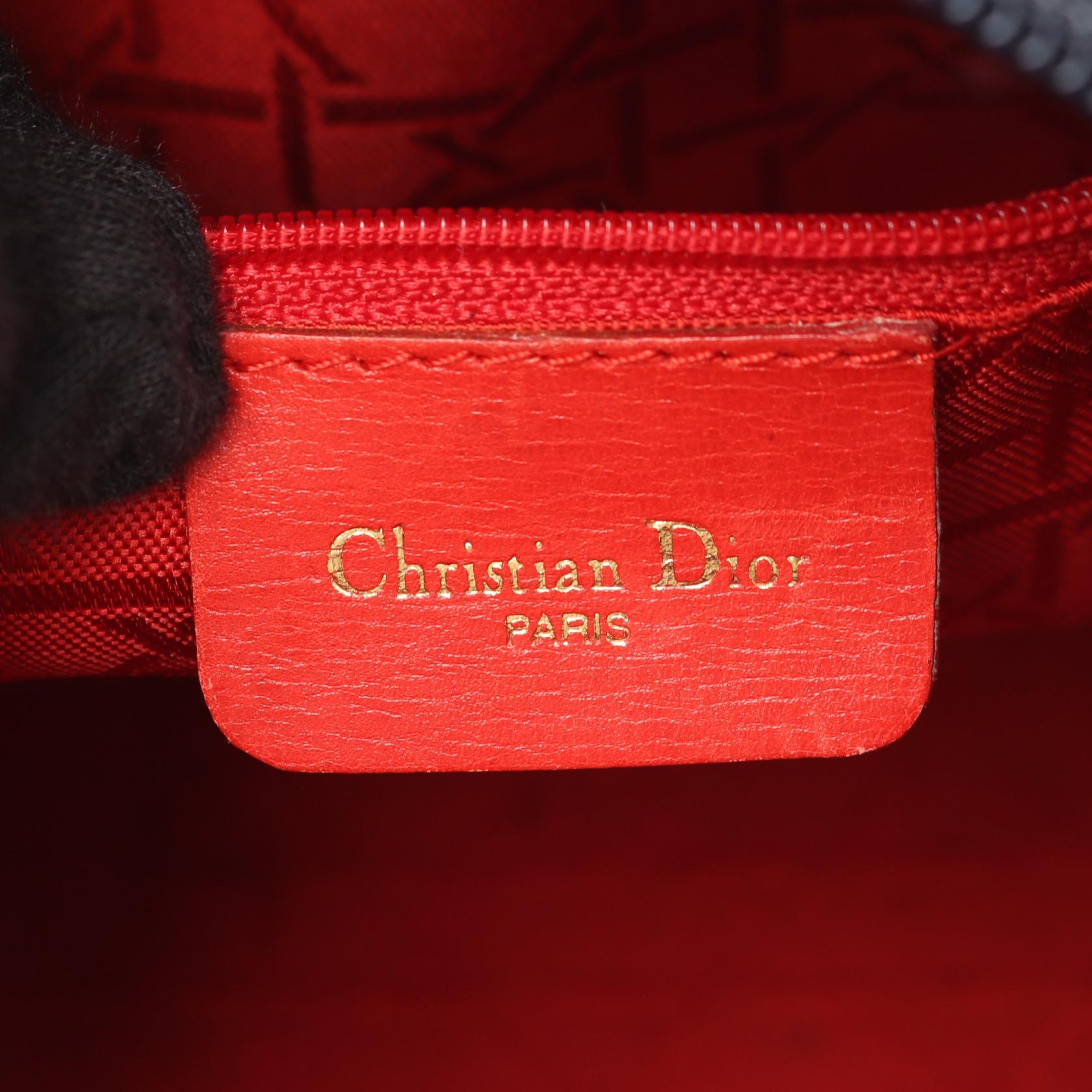 クリスチャンディオール LADY DIOR ナイロン パテントレザー 2WAYハンドバッグ