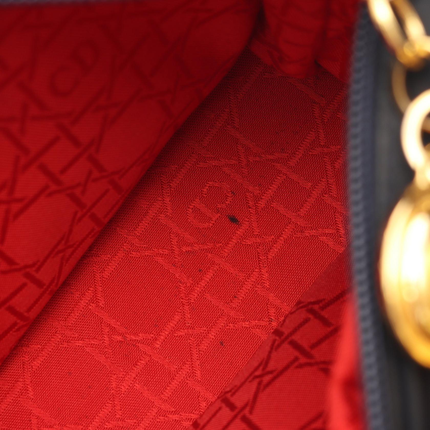 クリスチャンディオール LADY DIOR ナイロン パテントレザー 2WAYハンドバッグ