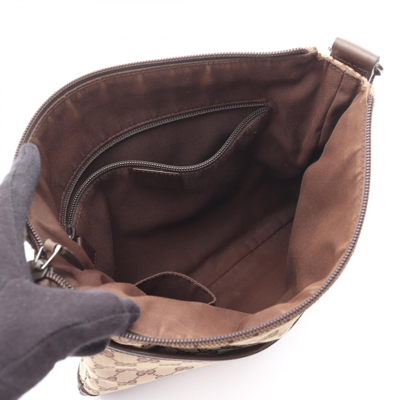 グッチ GGキャンバス レザー ショルダーバッグ