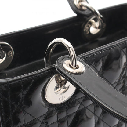 クリスチャンディオール LADY DIOR カナージュ パテントレザー 2wayハンドバッグ