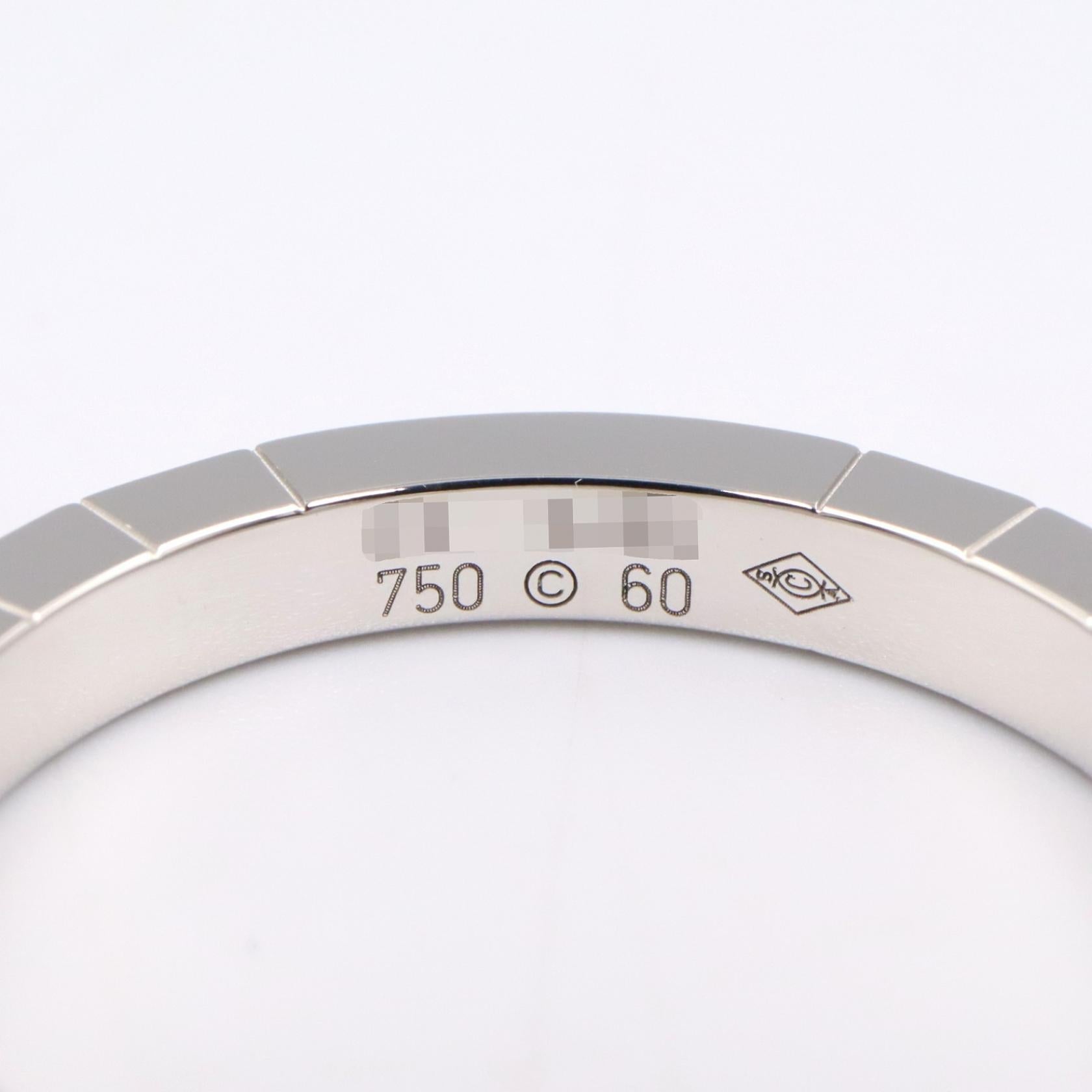 カルティエ ラニエール Au750ホワイトゴールド リング 19号