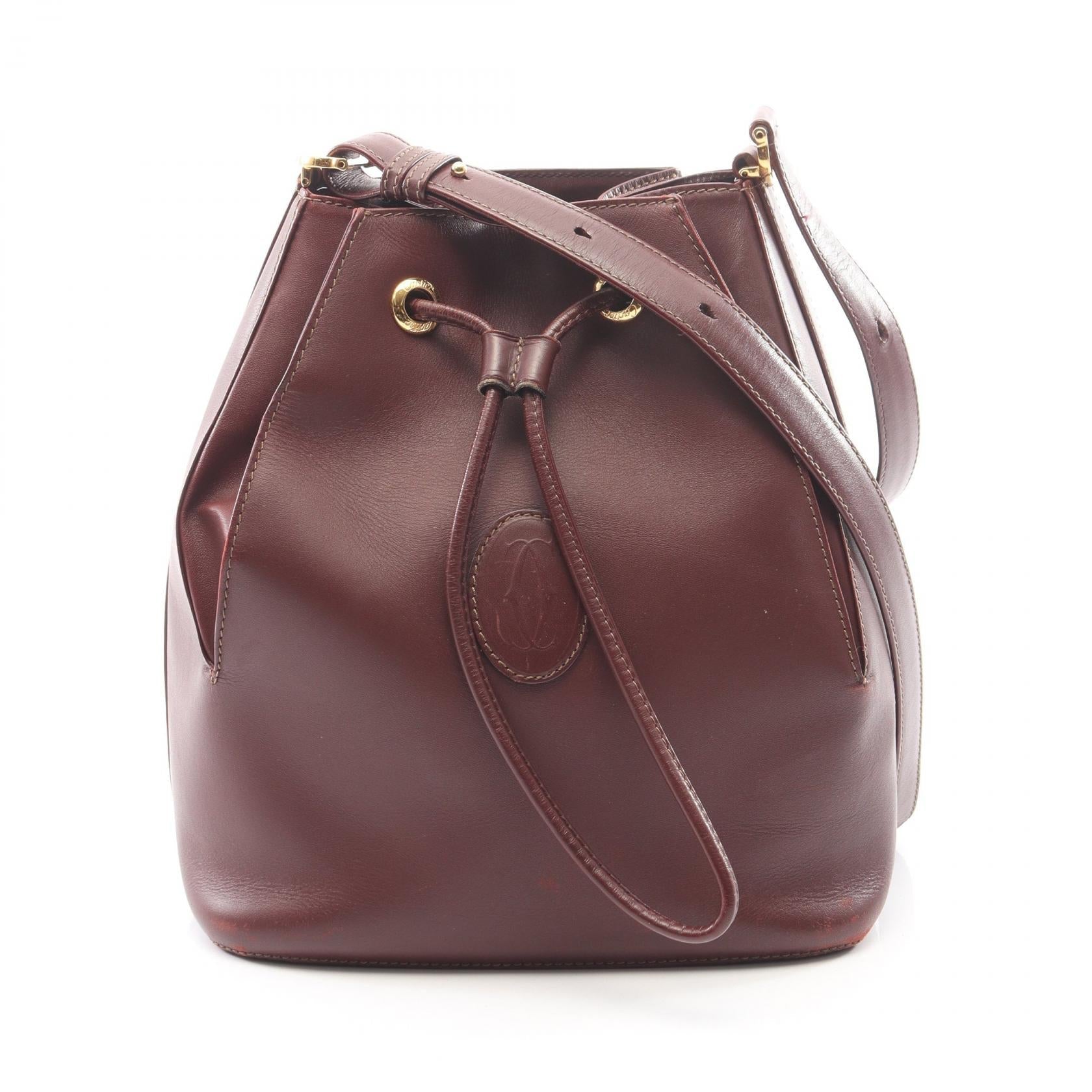 カルティエ マストライン レザーショルダーバッグ