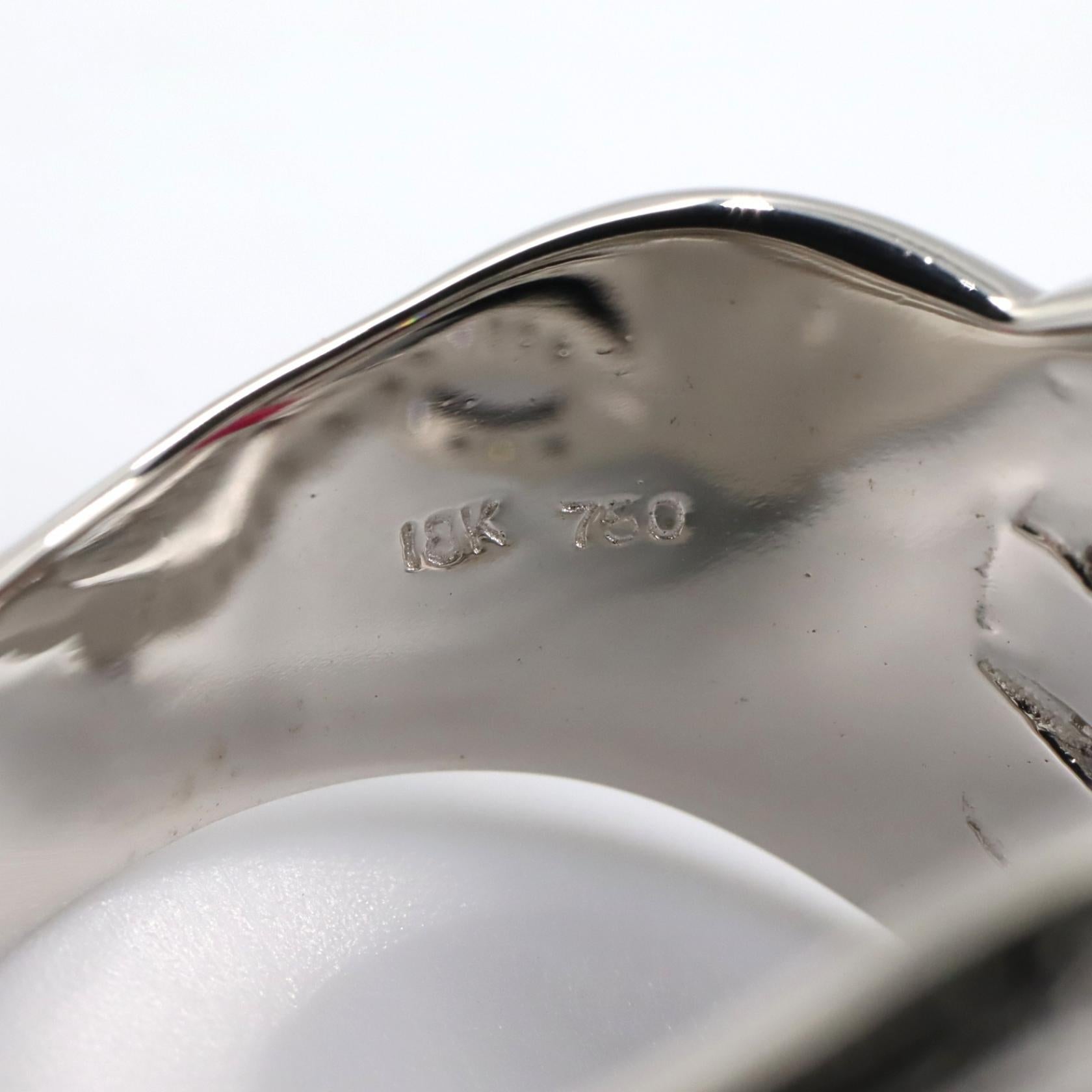 ジュエリー Au750ホワイトゴールド ルビー ダイヤモンド リング