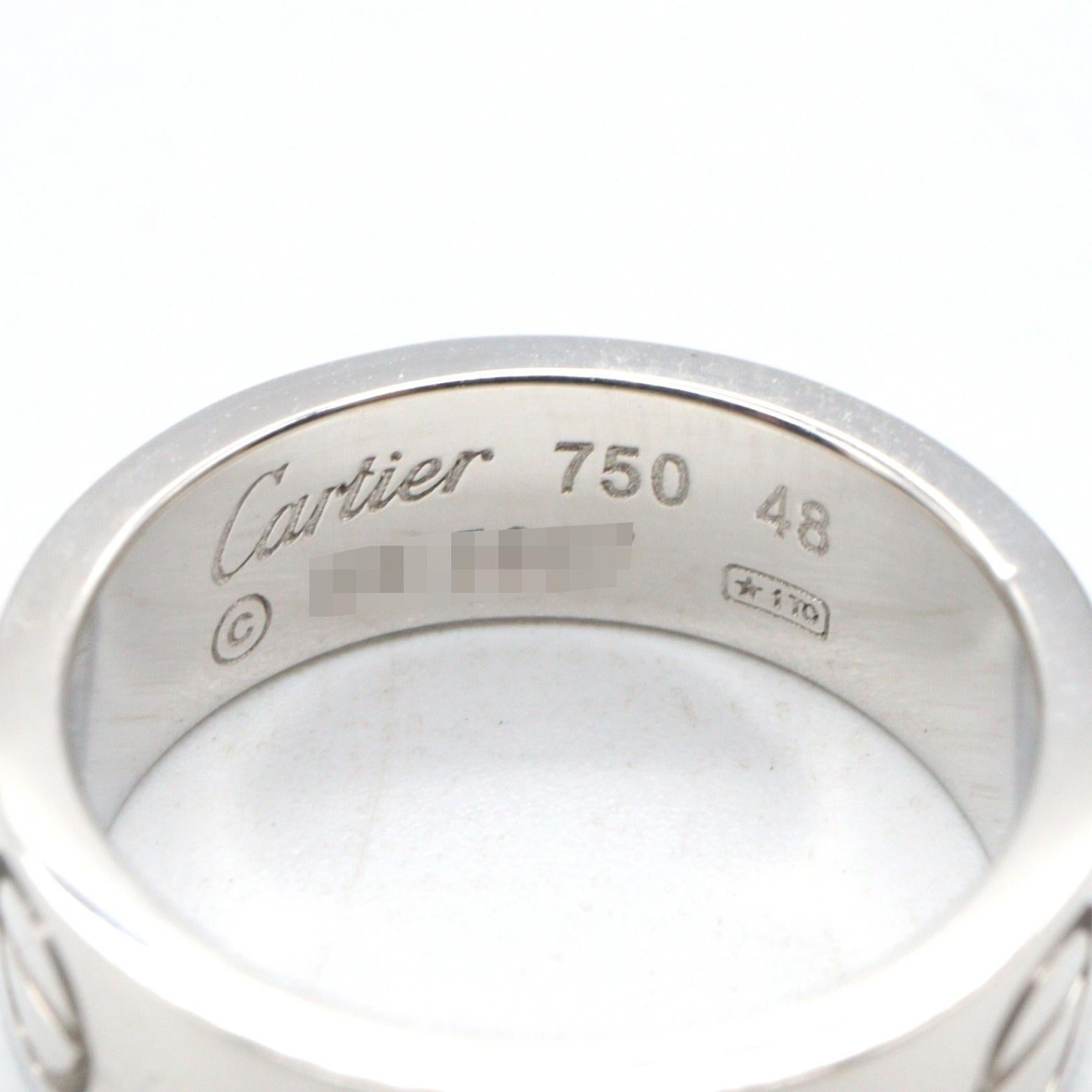 カルティエ ラブ Au750ホワイトゴールド リング 7号