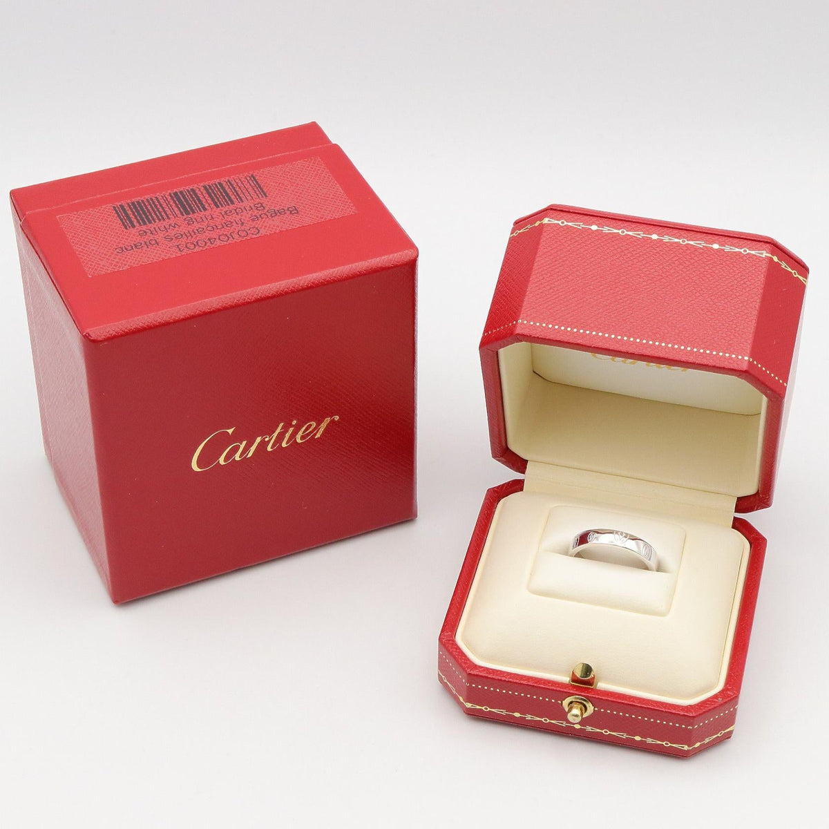 カルティエ ハッピーバースデー Au750ホワイトゴールド リング 12.5号