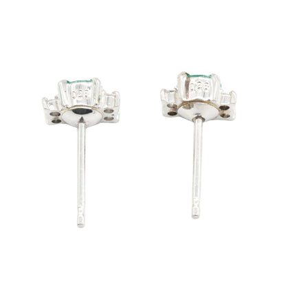 ジュエリー Pt900プラチナ エメラルド ダイヤモンド ピアス