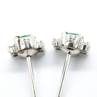 ジュエリー Pt900プラチナ エメラルド ダイヤモンド ピアス