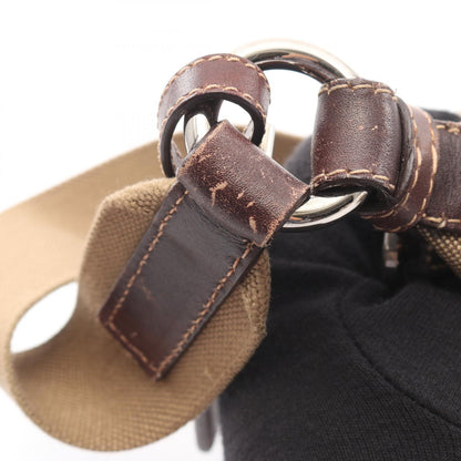 プラダ LOGO JACQUARD キャンバス レザー ショルダーバッグ
