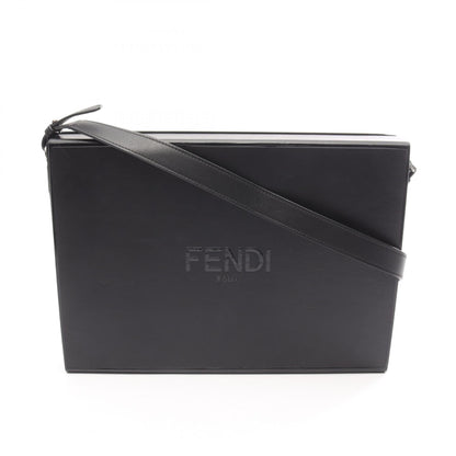 フェンディ Messenger Box Bag レザーショルダーバッグ