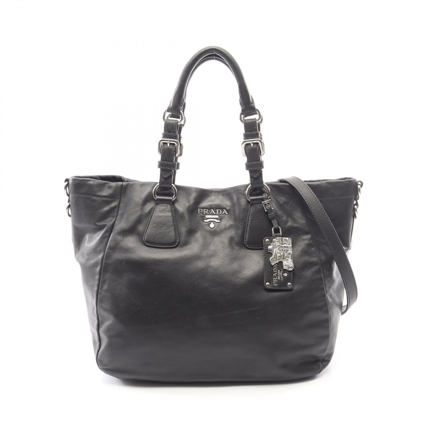 プラダ SOFT CALF レザー2wayハンドバッグ