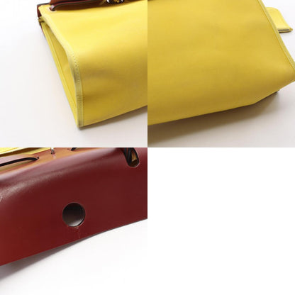 エルメス エールバッグジップPM トワルオフィシエ ヴァッシュハンター ハンドバッグ