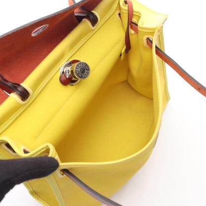 エルメス エールバッグジップPM トワルオフィシエ ヴァッシュハンター ハンドバッグ