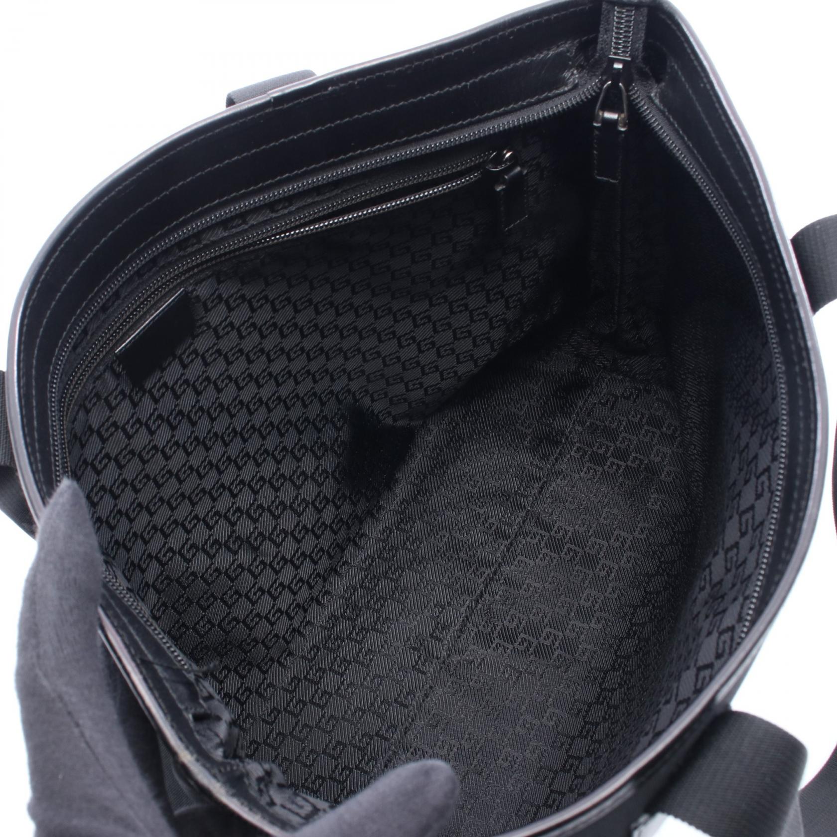 グッチ キャンバス レザー トートバッグ