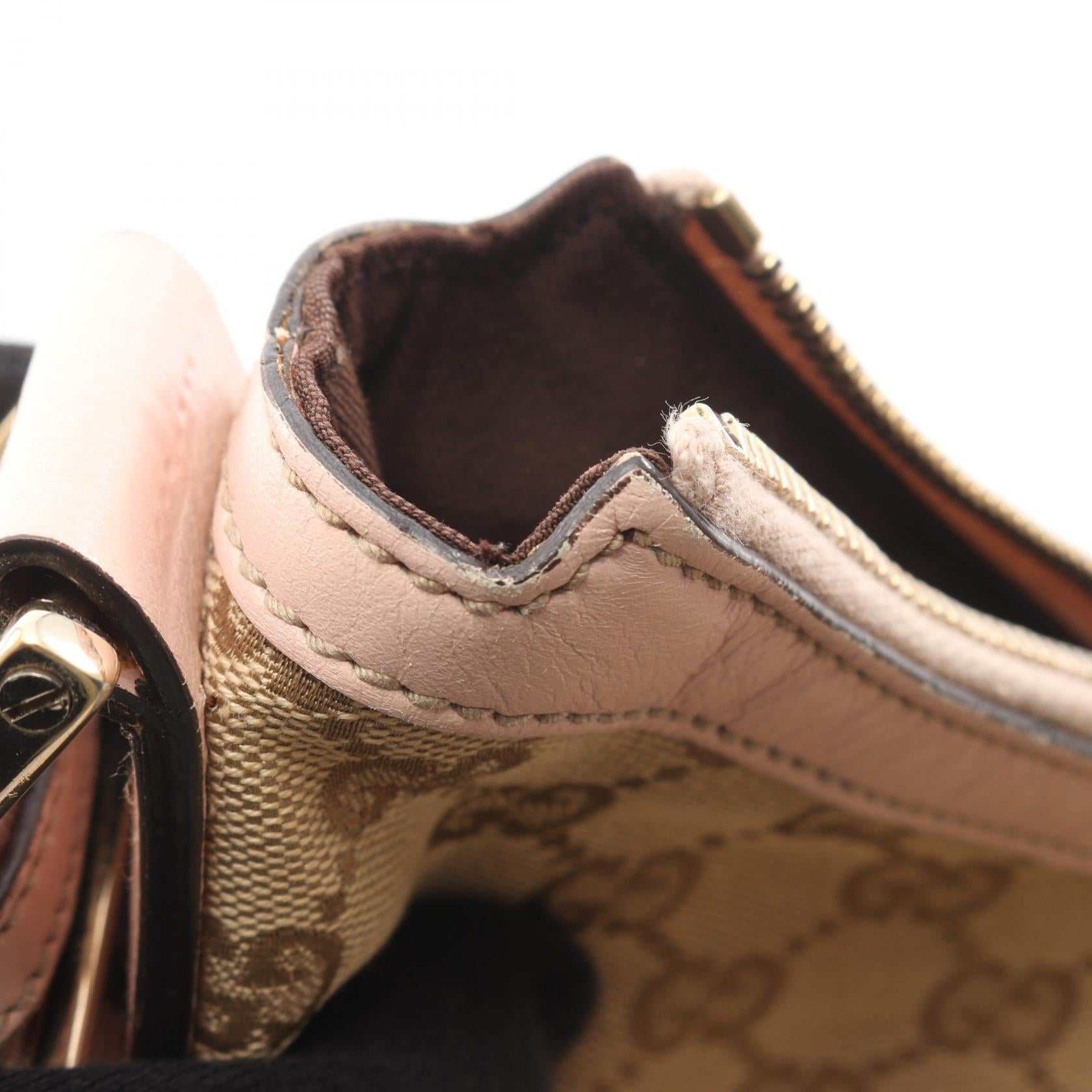 グッチ GGキャンバス レザーショルダーバッグ
