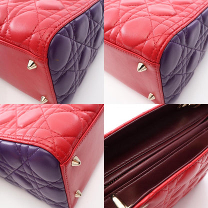 ディオール LADY DIOR ラムスキン 2WAYハンドバッグ