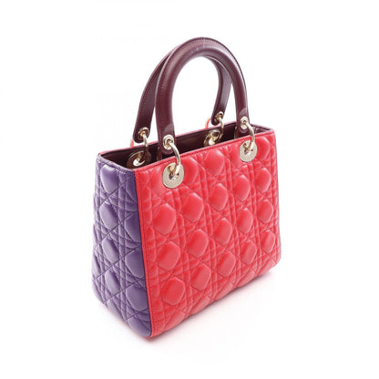 ディオール LADY DIOR ラムスキン 2WAYハンドバッグ