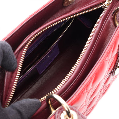ディオール LADY DIOR ラムスキン 2WAYハンドバッグ