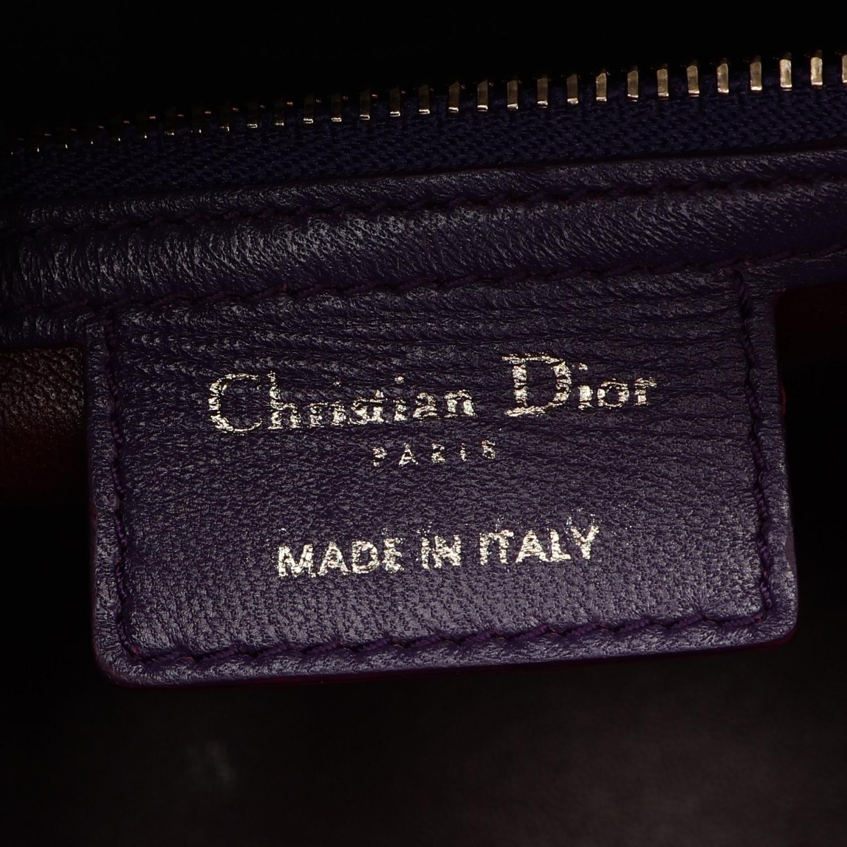 ディオール LADY DIOR ラムスキン 2WAYハンドバッグ