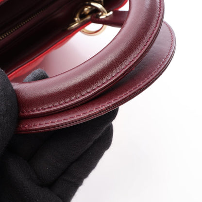 ディオール LADY DIOR ラムスキン 2WAYハンドバッグ