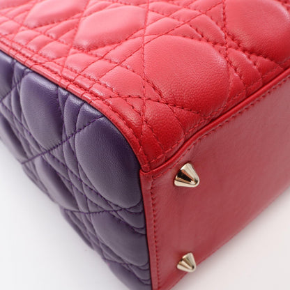 ディオール LADY DIOR ラムスキン 2WAYハンドバッグ