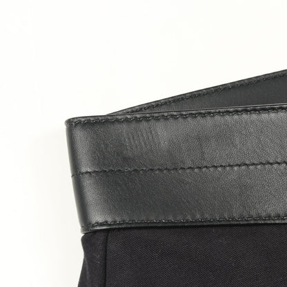 ロエベ コットンラムレザースカート