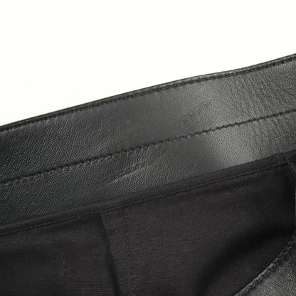 ロエベ コットンラムレザースカート