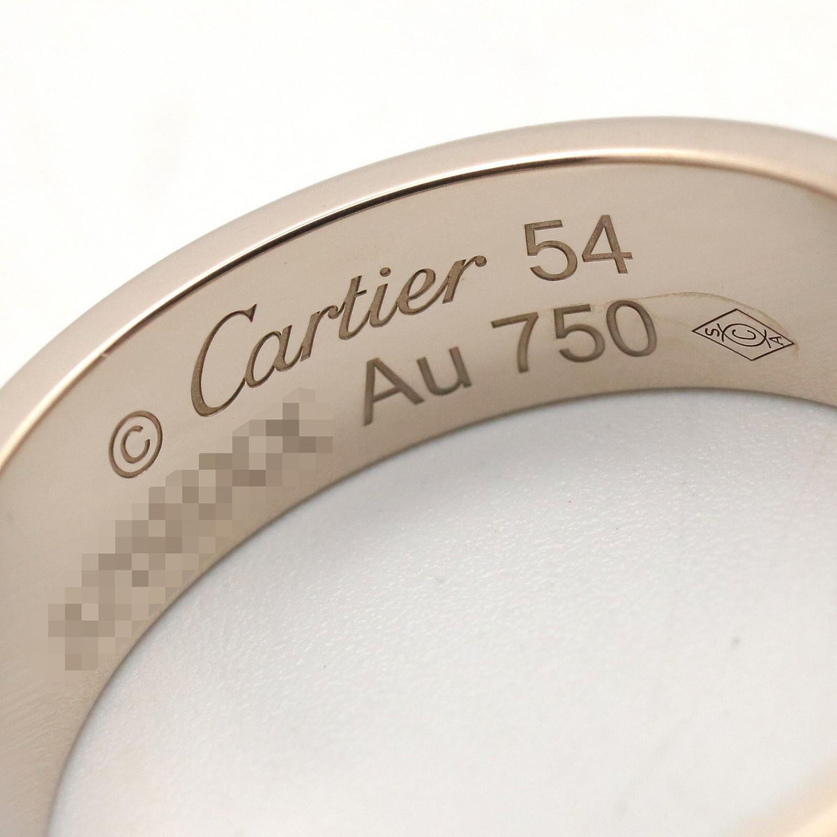 カルティエ ラブ Au750ホワイトゴールド リング 54号