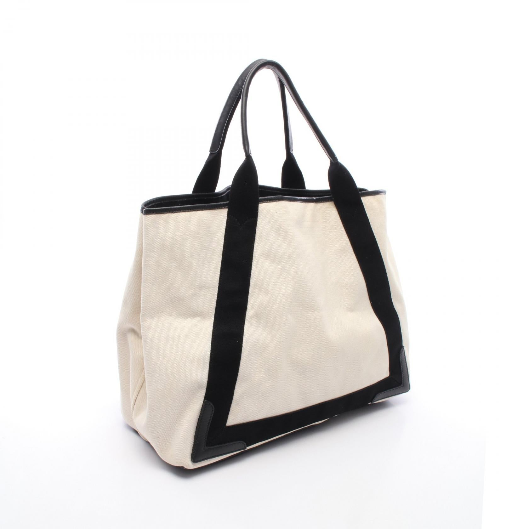 バレンシアガ NAVY CABAS キャンバス レザー トートバッグ