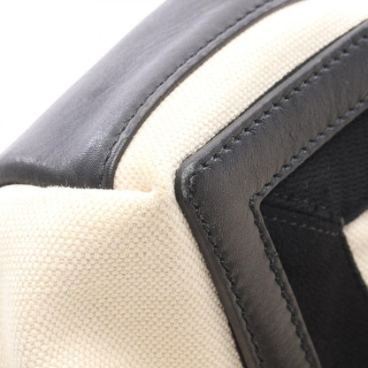 バレンシアガ NAVY CABAS キャンバス レザー トートバッグ