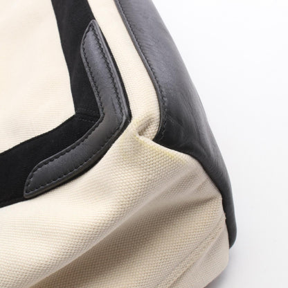 バレンシアガ NAVY CABAS キャンバス レザー トートバッグ