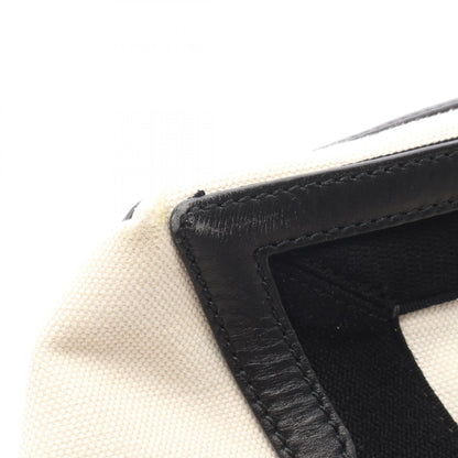 バレンシアガ NAVY CABAS キャンバス レザー トートバッグ