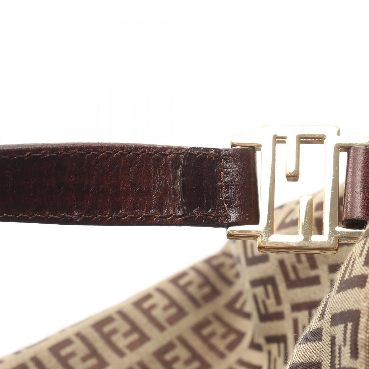 フェンディ ズッキーノ キャンバスレザートートバッグ