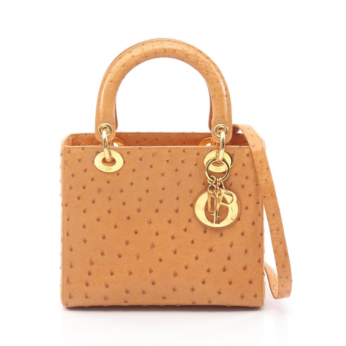 ディオール LADY DIOR オーストリッチ ハンドバッグ