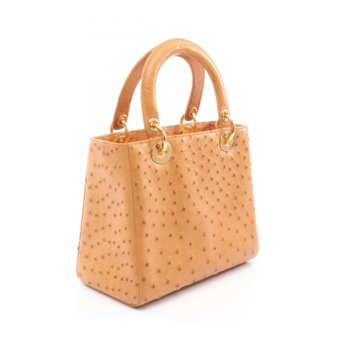 ディオール LADY DIOR オーストリッチ ハンドバッグ