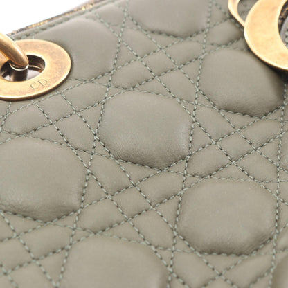 ディオール LADY DIOR レザー ハンドバッグ