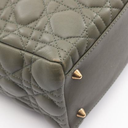 ディオール LADY DIOR レザー ハンドバッグ