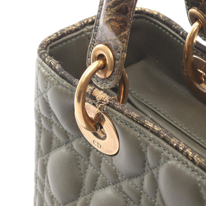ディオール LADY DIOR レザー ハンドバッグ