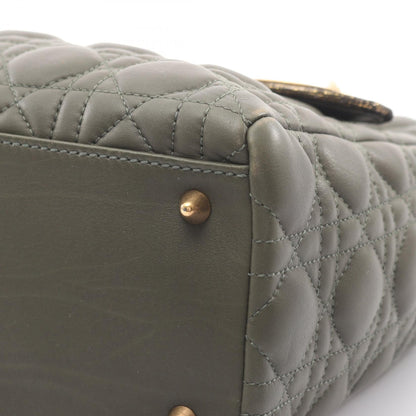 ディオール LADY DIOR レザー ハンドバッグ