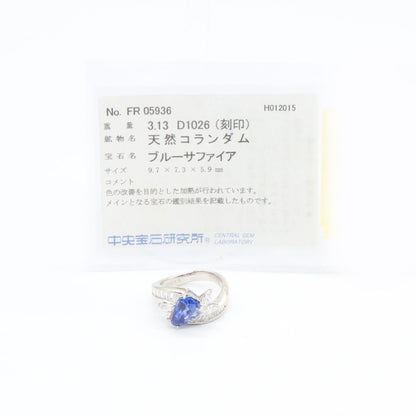 ジュエリー Pt900プラチナ サファイア ダイヤモンド リング