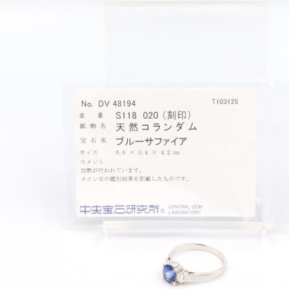ジュエリー Pt900プラチナ サファイア ダイヤモンド リング