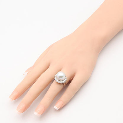 ジュエリー Pt900プラチナ ダイヤモンド パール リング